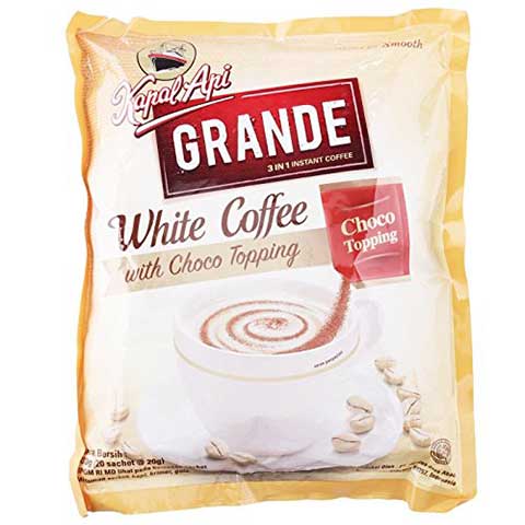 KAPAL API GRANDE WHITE COFFEE 10X20 GR